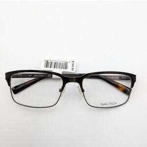 Nautica Unisex Rectangle Eyeglasses N9104 Matte Olive Frame 56-19-140